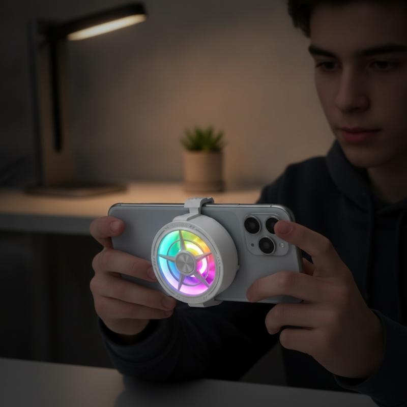 Photography Lighting Game - مروحة تبريد للهاتف قابلة للتثبيت، ضوضاء