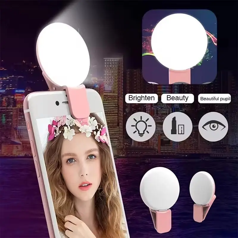 Photography Lighting Game - مصباح حلقي صغير محمول للسيلفي، مصباح