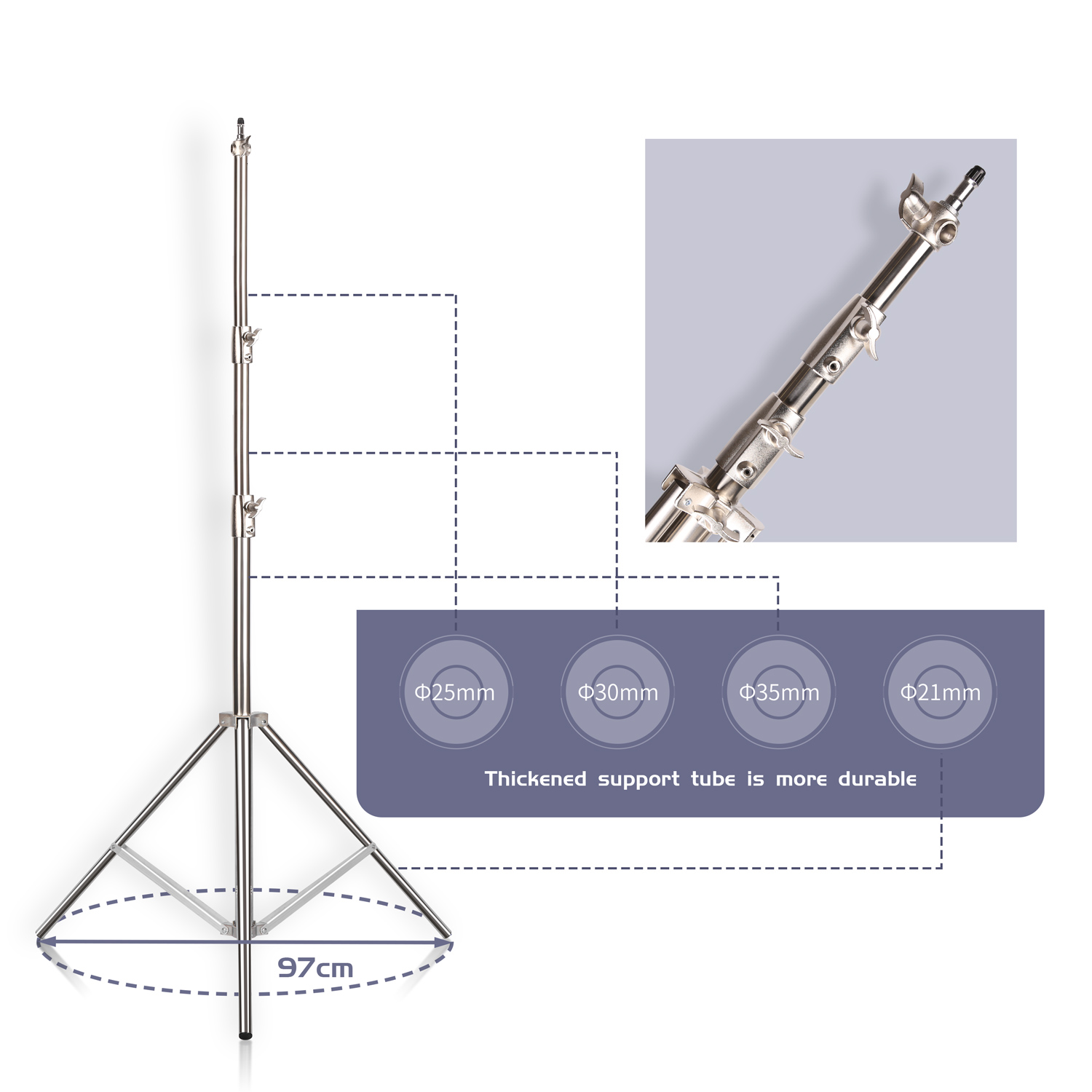 SH 2.8M الفولاذ المقاوم للصدأ  - مراجعة Photography Lighting Description وسعره