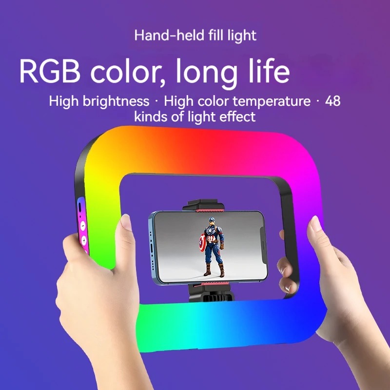ضوء حلقي محمول RGB للتصوير الف - مراجعة Photography Lighting Handheld وسعره