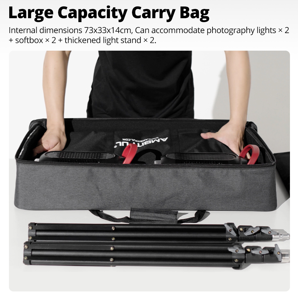 حقيبة حمل محمولة جديدة من AMBI - مراجعة Photography Lighting Kit Portable وسعره