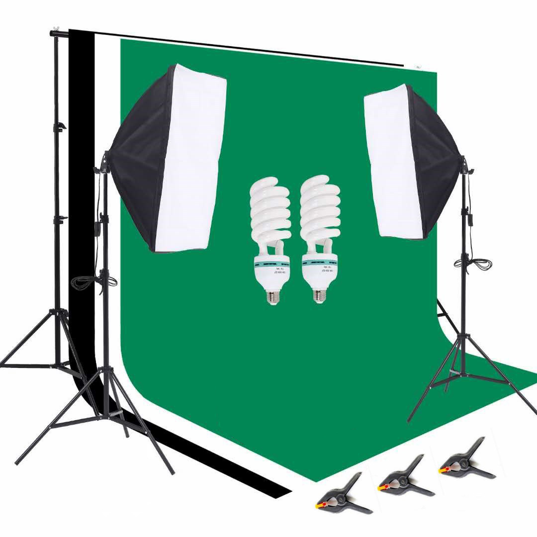 معدات استوديو التصوير الفوتوغر - مراجعة Photography Lighting Kit Portable وسعره